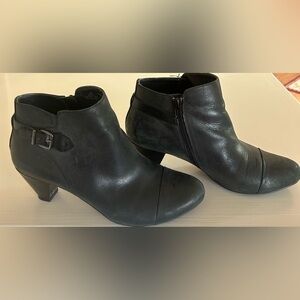 Easy Spirit Black Ankle Boots with Buckle Detail